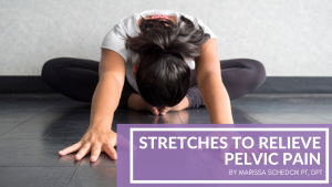 woman in butterfly stretch. relieving pain in pelvis, hips and low back.