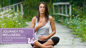 Woman doing yoga for stress relief.